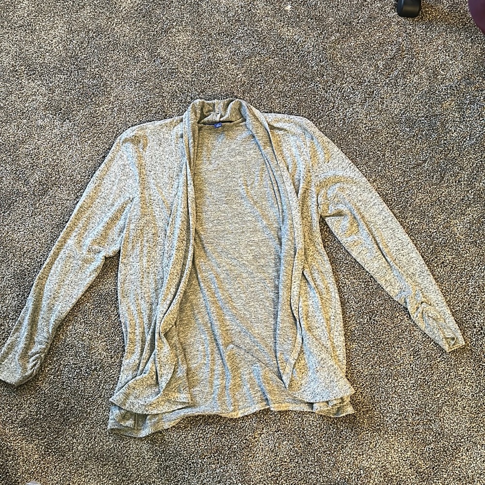 Apt 9 Heathered Long Sleeve Cardigan Swearer